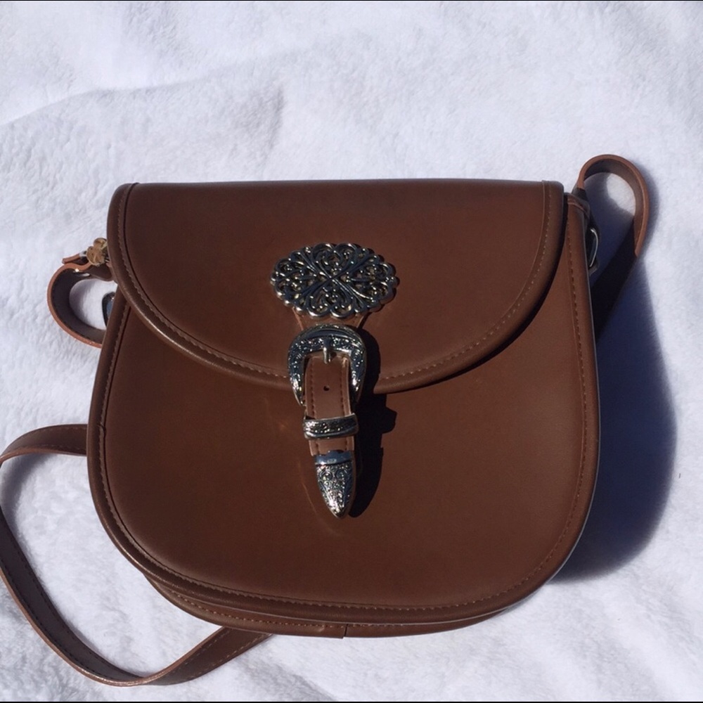 Vintage brown crossbody purse